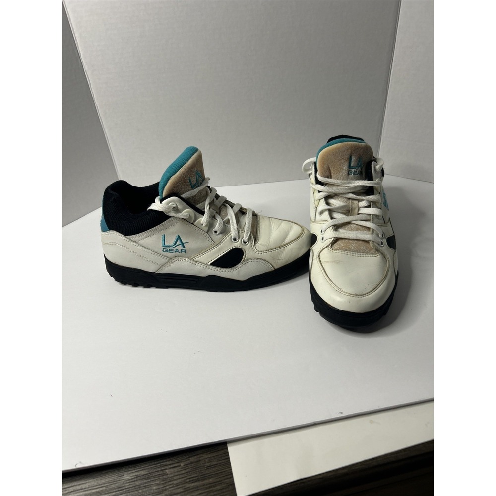 Original L.A Gear Vintage 90's Sneakers Size 9.5 Teal White  1993